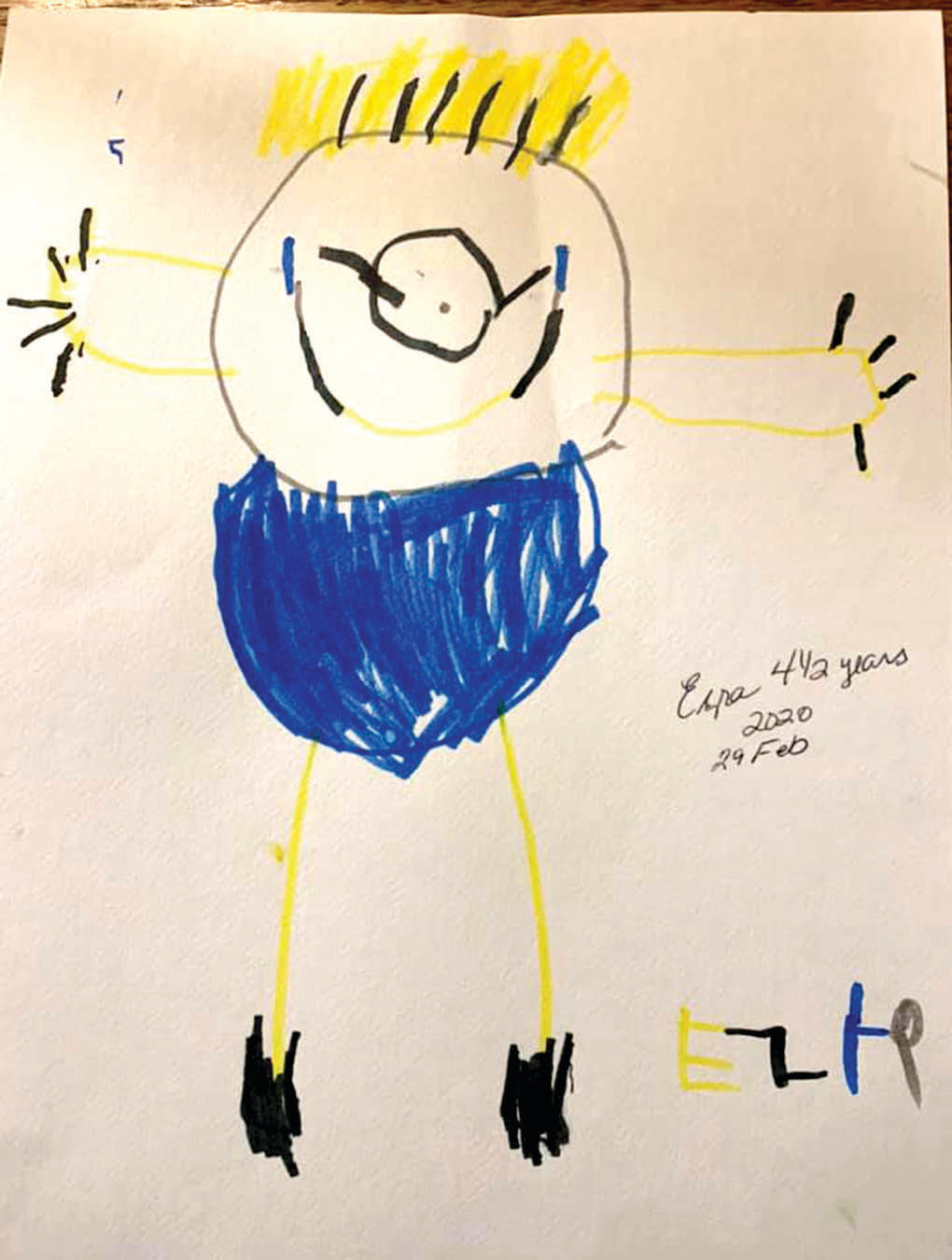Cheryl Probst took a picture of this drawing by her grandson, Ezra.