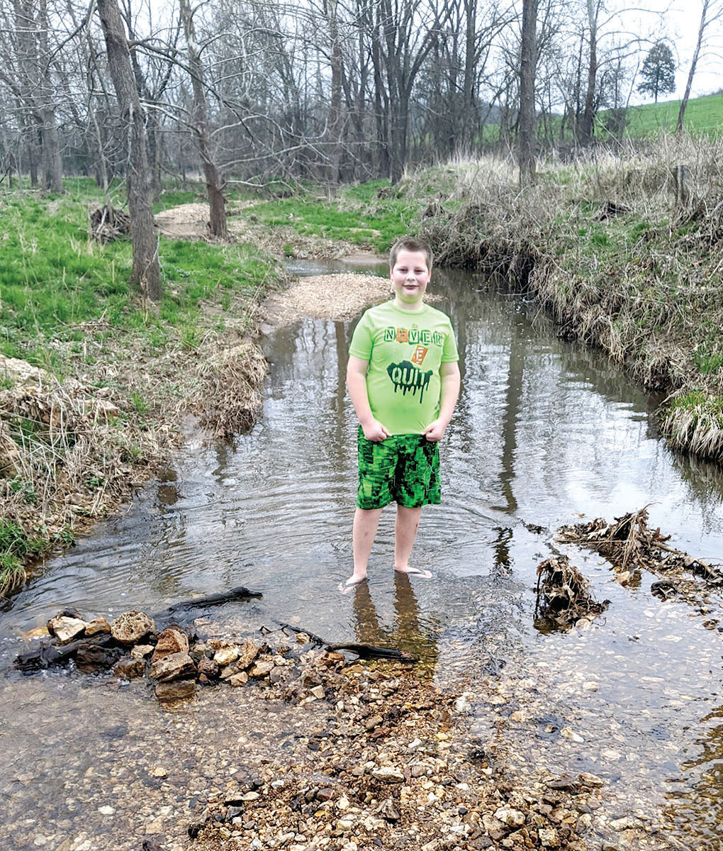 Alex Morfeld Spending lots of time at the creek.